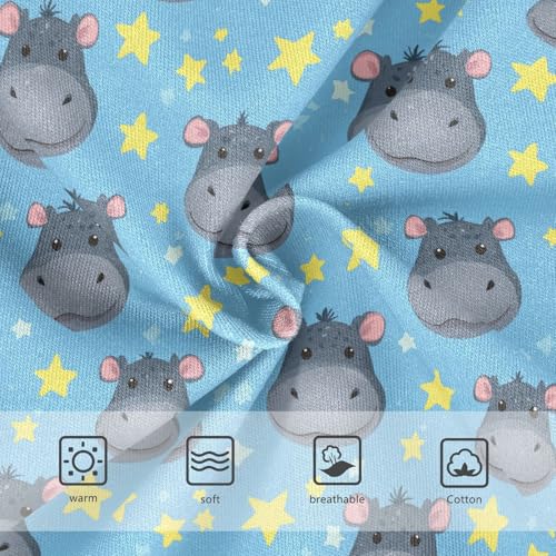 Girls' Underwear Cute Hippos Cotton Stretch Comfort Toddler Panties3