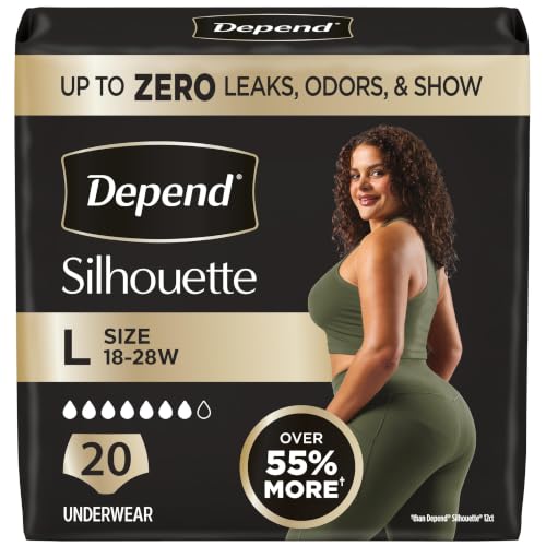 Image of Depend Silhouette Incontinence Underwear for Women, Large, 20 Count