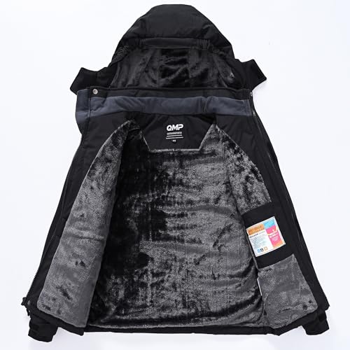 Image of Winter Jacket for Boys and Girls Waterproof Ski Jacket Winter Snow Coat Hooded Fleece Windproof with Zip Pockets
