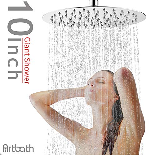 Ultra-mince Rainshower Douche Haute Pression Fixe Tête de Douche Spray Réglable en Acier Inoxydable Accessoire Salle de Bain 25cm