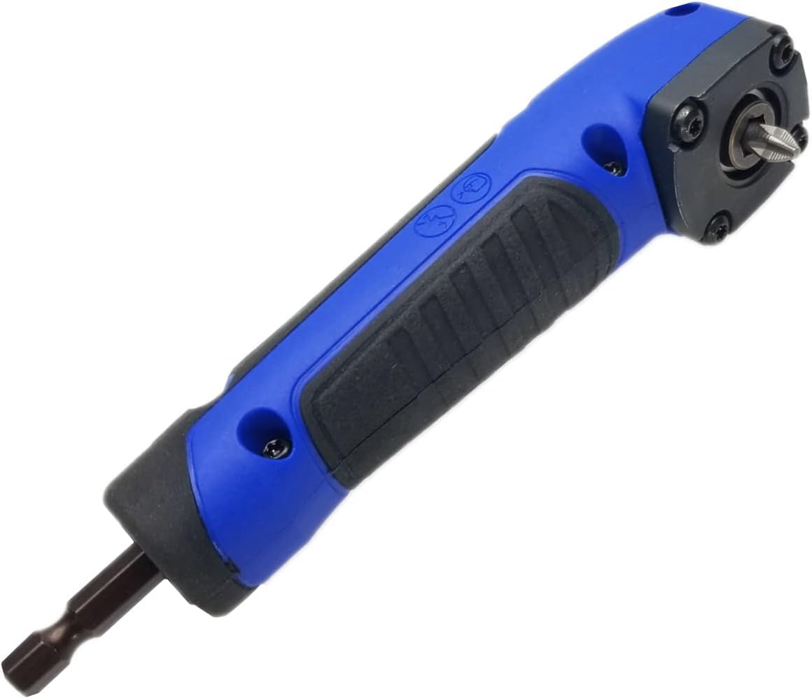 Adaptateur d'angle pour perceuse-visseuse embouts 1/4 Hex - Tête 90° magnétique avec embout PH2 - Durable et antidérapant - Couple 25 Nm
