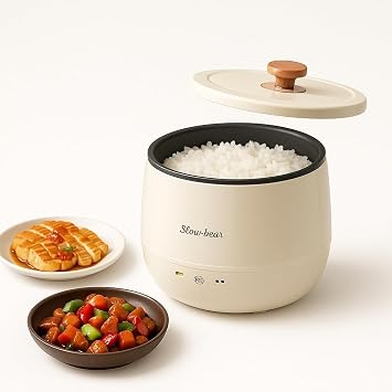 Mini Rice Cooker, Living Alone, Multi Cooker, Rice Cooker, Mini, 3 Cups, 1.8 L., Small, 350 W, Energy Saving, Fast Cooking, 30 Minutes, 4 Modes Cooking/Porridge/Soup/Hot Pot, Heat