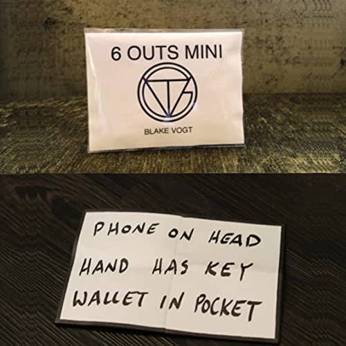 ZQION Six Outs Mini by Blake Vogt Magic Tricks Cards Magic Gimmicks Stage Illusions Close up Magic Prediction Funny Mentalism