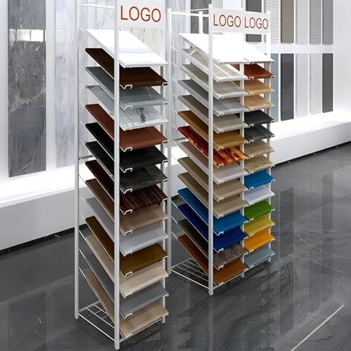 Présentoir pour échantillons de céramique en métal compact pour optimiser les petits espaces - 2