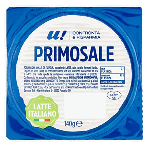 Formaggio molle da tavola U! Confronta & Risparmia Tomino Primosale, 140g