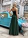 VOUIAO Women's 2026 Spring Formal Evening Gown Elegant Long Prom Dress Wedding Guest Party Cocktail Bridesmaid Maxi Dress Dark Green M