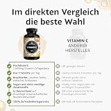 Vitamin C hochdosiert - 1000mg pro Tablette – 180 Tabletten - Vitamin C als L-Ascorbinsäure – vegan – in Deutschland entwickelt & laborgeprüft