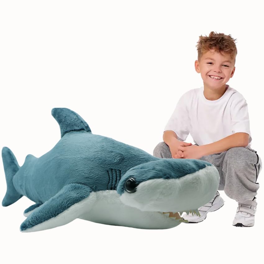 ELAINREN Big Hammerhead Shark Stuff Soft Pillow Giant Plush Shark Toy/39'' - image 2