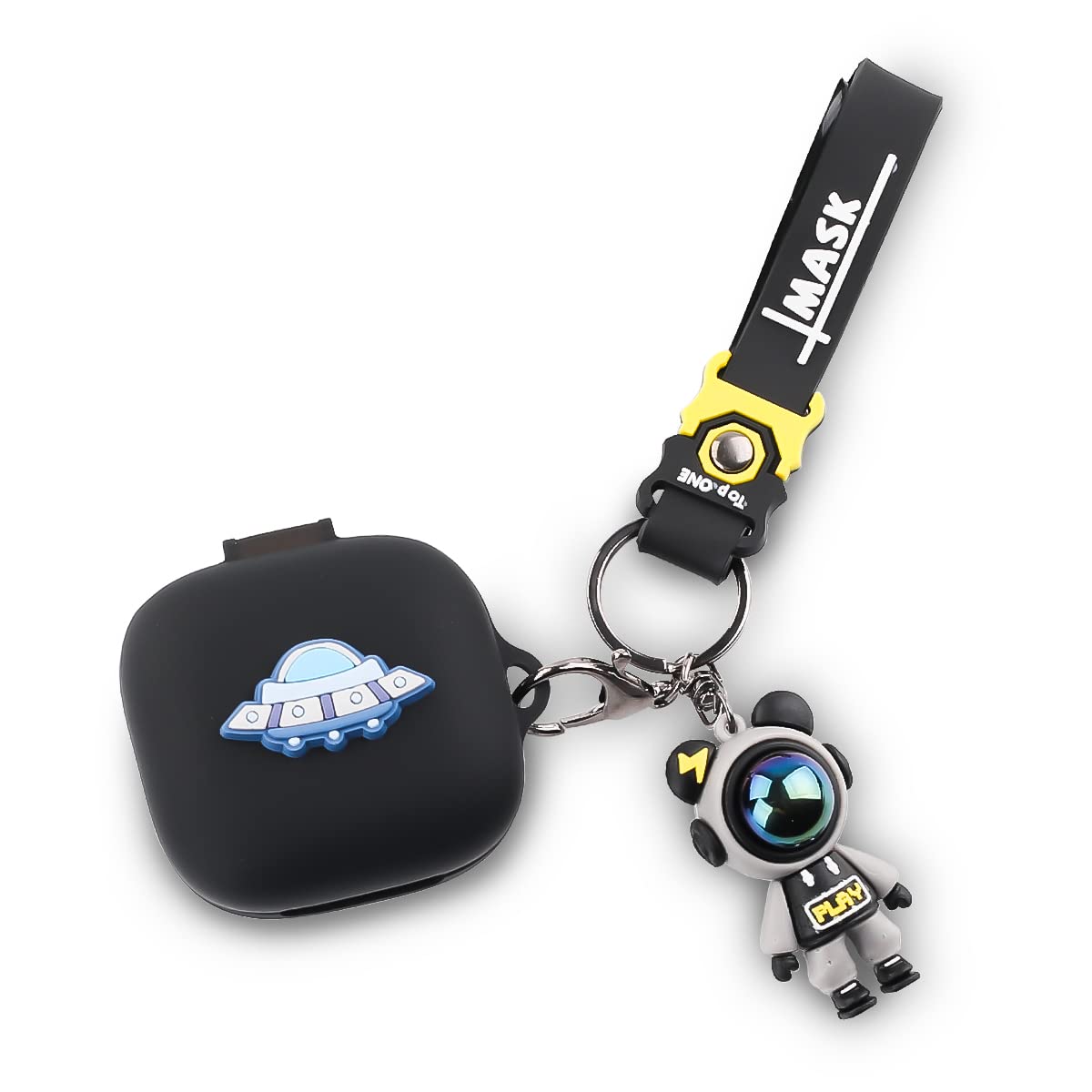 Case for Beats Fit Pro Earbuds, Suublg Cartoon Silicone Charging Case Protective Cover with Cute Doll Keychain Anti-Lost Lanyard for Beats Fit Pro