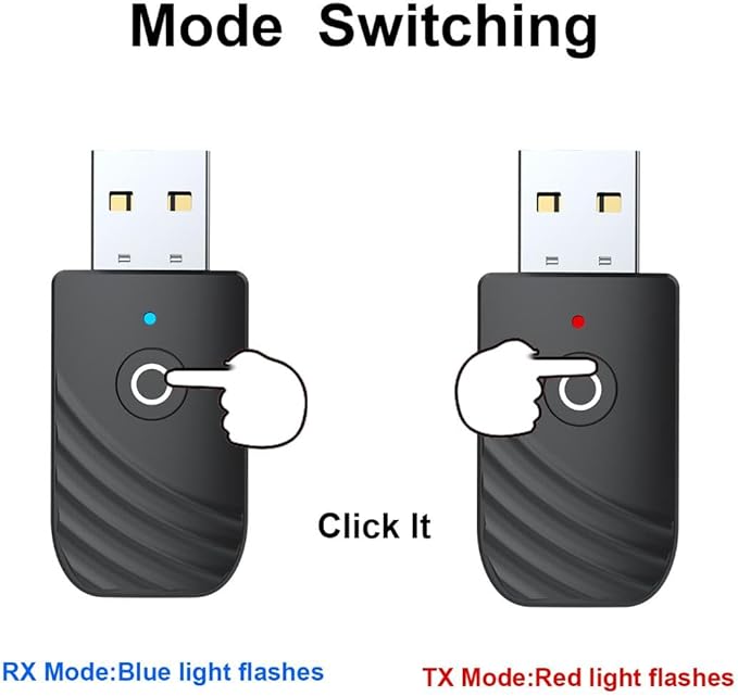 Adaptador Bluetooth 5.0 USB Audio Transmisor Receptor 3 en 1 Negro miniatura 5