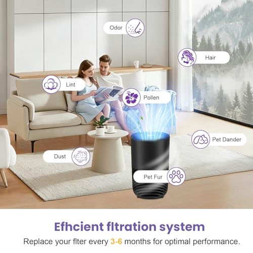 Image of 130i Replacement Filter Compatible with PuroAir 130i Smart Air Purifier | 3-in-1 True HEPA Activated Carbon High-Efficiency Filter for Home Pets Large Room, 4 Pack