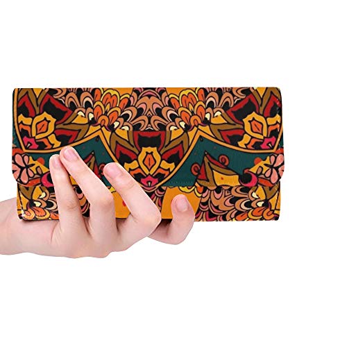 Preisvergleich Produktbild Einzigartige benutzerdefinierte quadratischen Stil nordamerikanischen Frauen Trifold Wallet Lange Geldbörse Kreditkarteninhaber Fall Handtasche