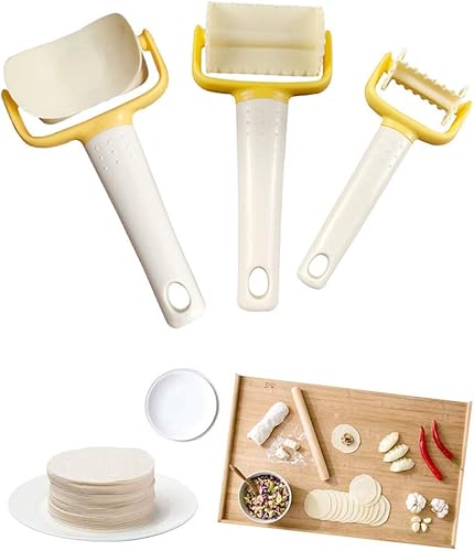 3 unidsset galleta rodante cortador prensado herramienta para hornear molde pastel hoja rodillo ángel ravioli masa galleta rodillo cortador para