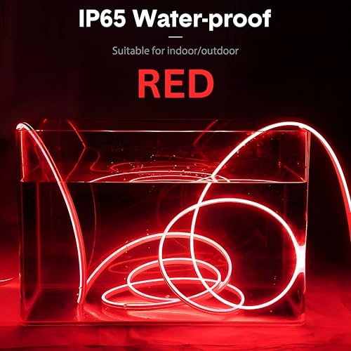 Image of HEADLY 16.4 Feet LED Neon Strip Lights, with 12V Adapter, Waterproof IP65, Silicone Flexible Rope Light for Home Wall Decor | Neon Lights | 5 Meter |