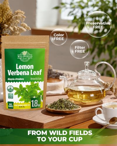 Image of 1.8 oz. Lemon Verbena Herbal Tea (Aloysia Citrodora) - 51g Dried Lemon Verbena Herb Tea Cedron