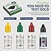 Gemtone Gold Testing Kit, 10K 14K 18K Testing Solutions with Stone, Professional Jewelry Purity Test Set, USA