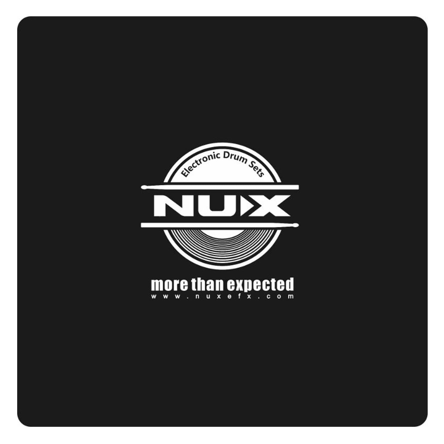 Nux - Tappeto per batteria, 130 x 130 cm, colore: Nero