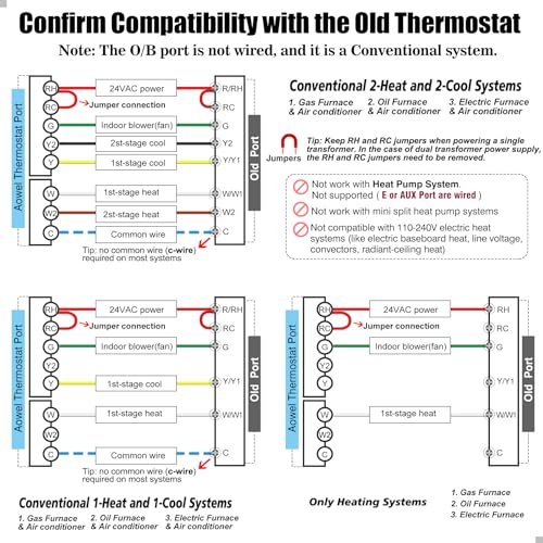 Non-Programmable-Thermostats-for-House-up-to-2-Heat-2-Cool-with-Room-Temperature-Humidity-Monitor-White-Backlit-Screen