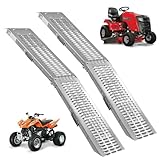 KCT Twin Pack Vehicle Ramp Heavy Duty Vehicle Loading Ramp 400kg Capacity Folding Motorcycle Bike Access Scooter Lawn Mower Car Truck Trailer (2 x 200kg)