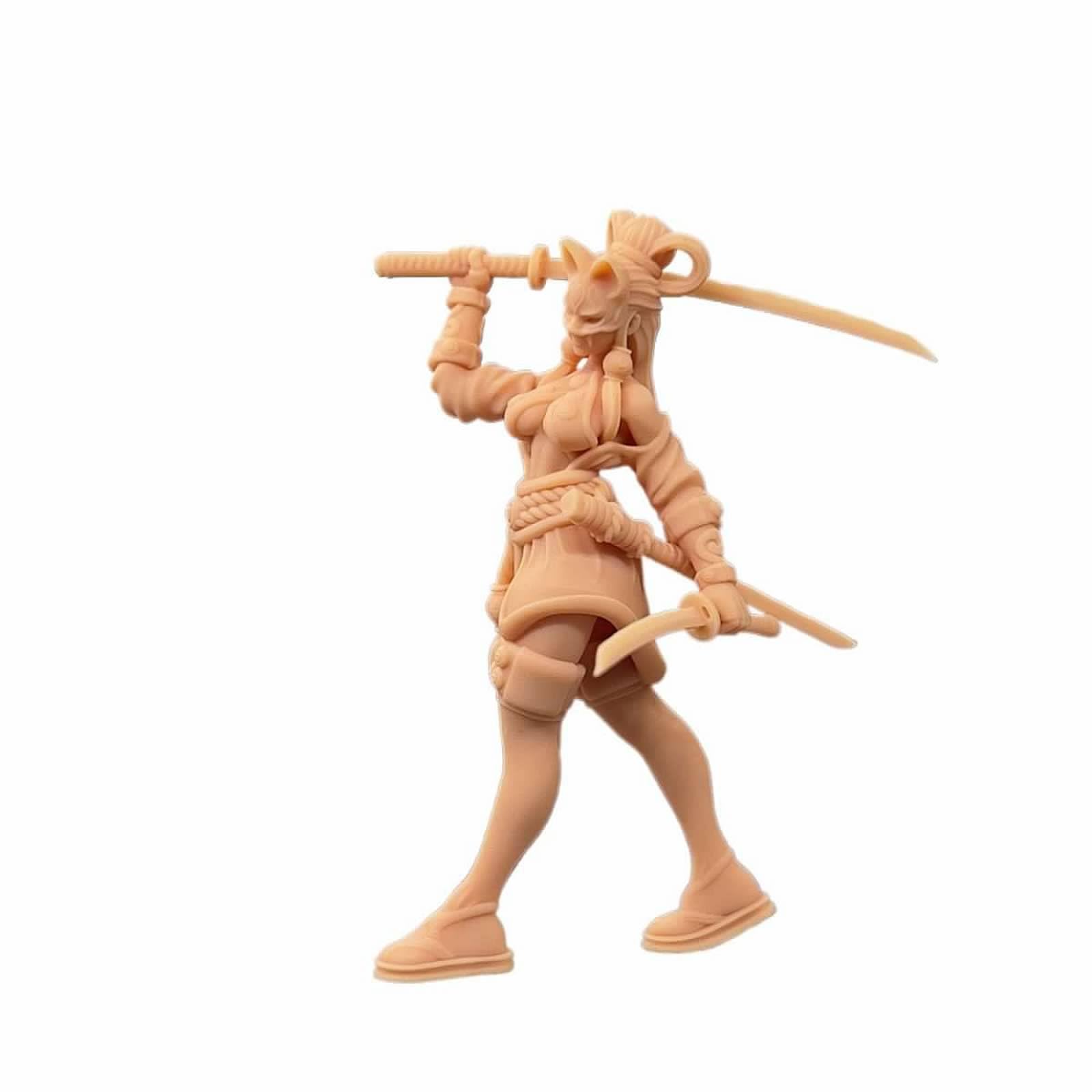 Amazon.co.jp: ZEDACAKAI (5個) 1/72 フィギュア 女性 侍 戦士モデル