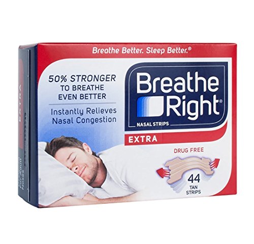 Breathe Right Extra Strong, One Size Fits All Nasal Strips, 44 Count - Tan (Pack of 2) - //coolthings.us