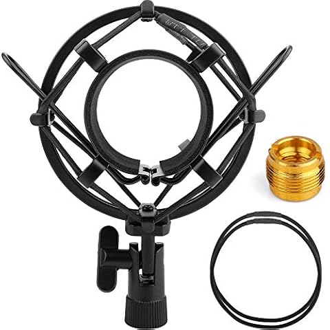 ChromLives Microphone Shock Mount, Mic Clip Holder AT2020 Anti Vibration Shock Mount Cover