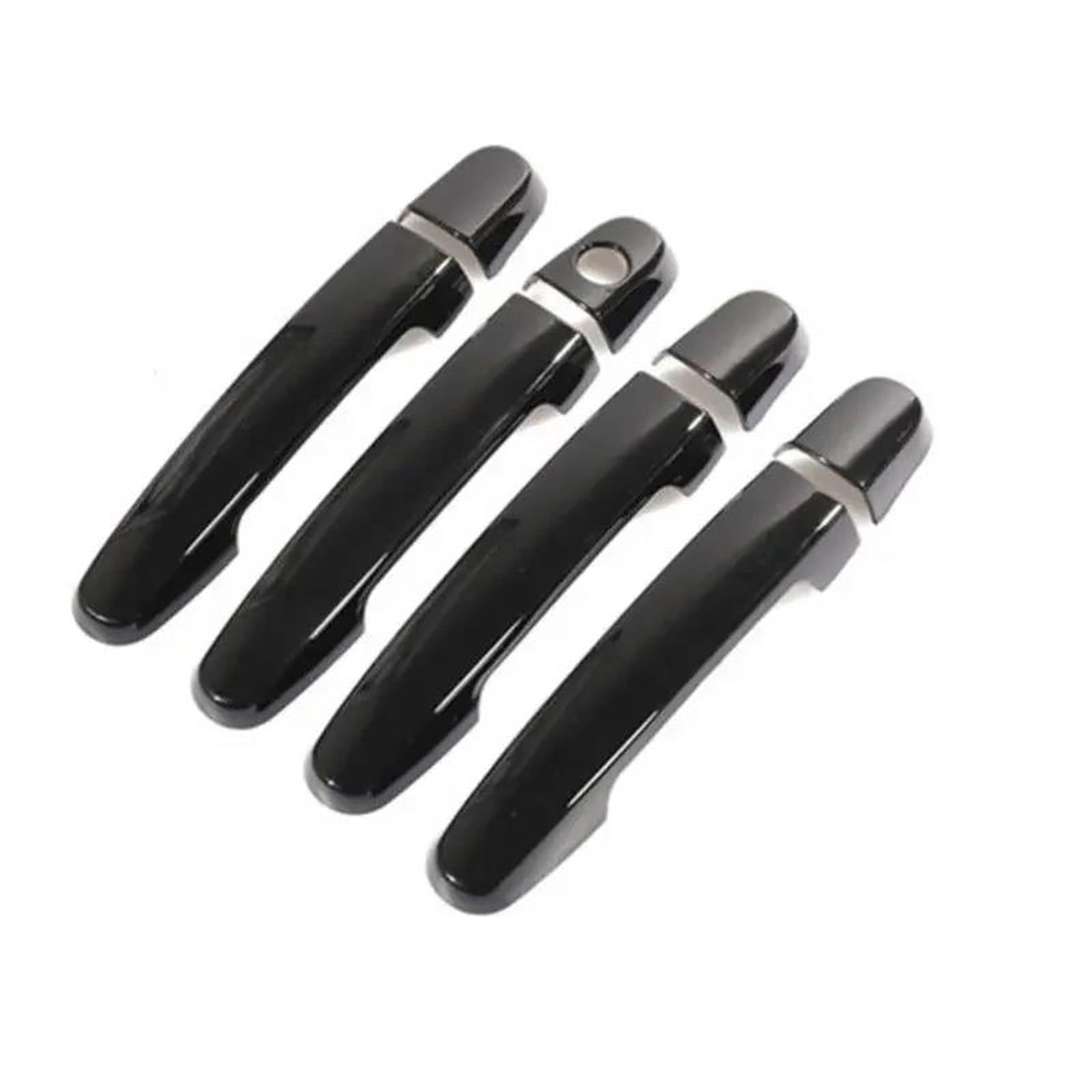 Csspdm Black A Gloss Black Chrome Car Door Handle Cover Trim For Peugeot 108 2014 2015 2016 2017 2018 2019 Styling Accessories(Black A)