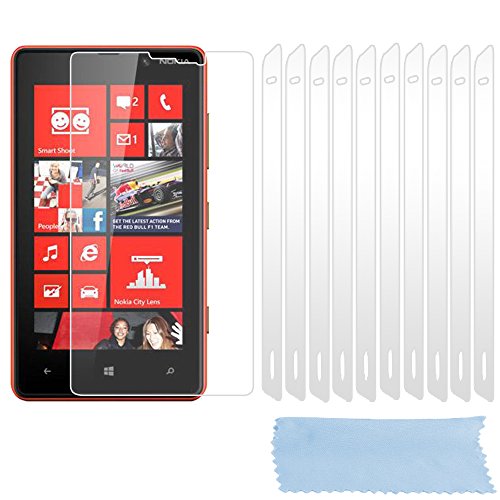 Cadorabo Funda para Nokia Lumia 820 Pantalla de Vidrio Templado Completo en Transparente – Cristal Antibalas Pelíula Protectora (Tempered Glass) Cobertura Completa con Dureza 9H
