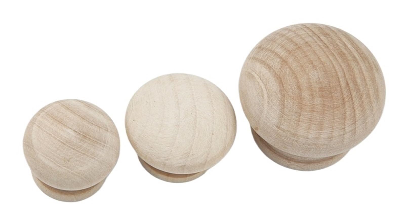 Tiroir armoire boutons en bois naturel 28mm pour quincaillerie de meuble