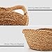 EZOWare Natural Handwoven Seagrass Rustic Nesting Wicker Woven Basket Bins - Set of 3
