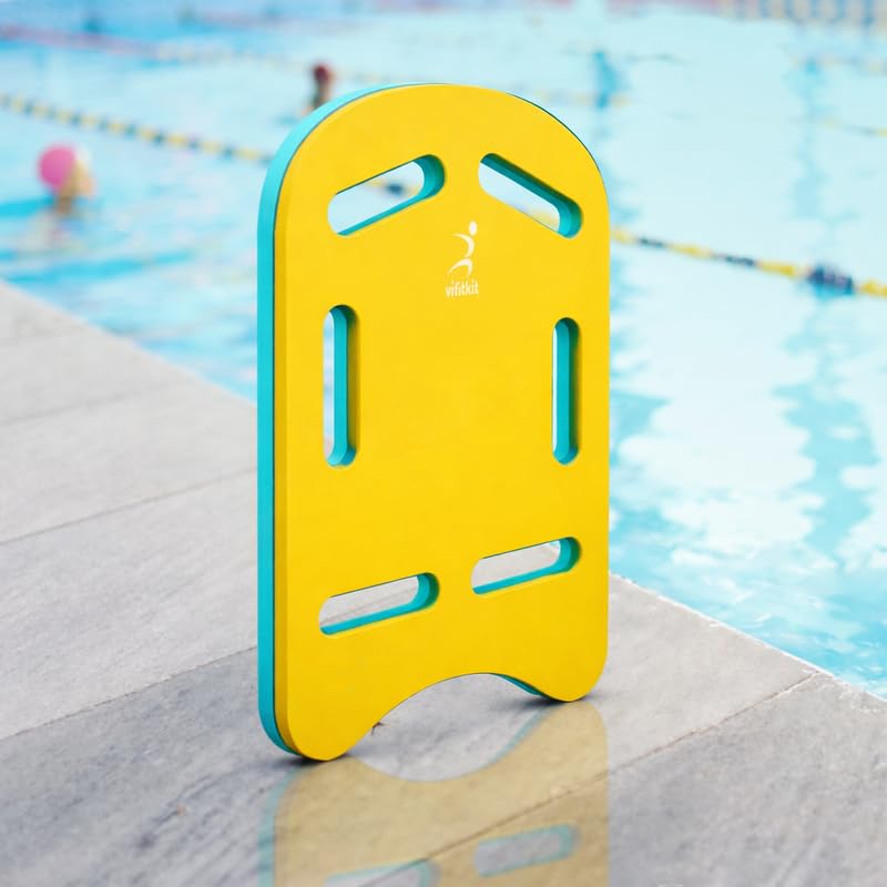 Image of VFK by Xtrim 25mm Extra Thick Swimming Kick Board, Swimming Floater for Adults & Kids, Kickboard for Beginners Training, Float Pad with All Holding Angles
