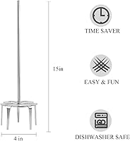 Vista 2 de KAMaster Accesorio de taladro extractor de cerdo 304 Trituradora de carne de acero inoxidable utilizada con taladro manual estándar para barbacoa