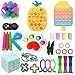Juego de juguetes antiestrés Tik Tok Pop Bubble Sensory Fidget Pack Juguetes para aliviar el estrés con malla de mármol, tubo de ansiedad Pop para niños y adultos