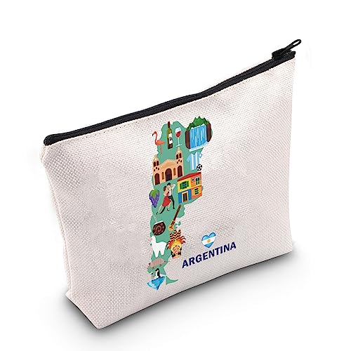 MEIKIUP Bolsa De Cosméticos Para Viagem Argentina, Lembrança Amantes Do Futebol (Bolsa Com Mapa Da Argentina)