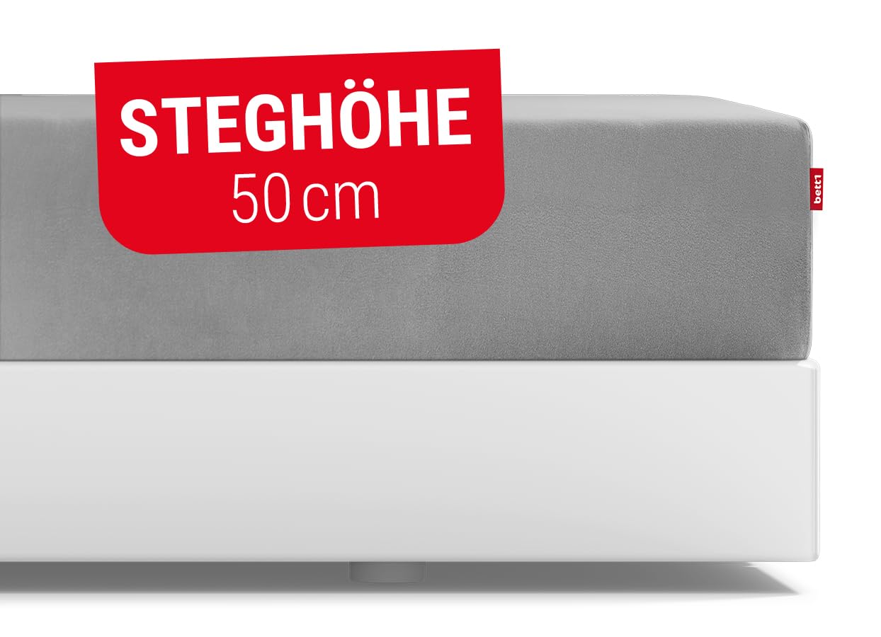 bett1 BODYGUARD Spannbettlaken extra hoch 180-200x200 cm (Steghöhe 50 cm, für hohe Matratzen, robust, waschbar bis 60 °C)