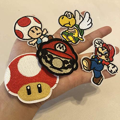 BOSSTER Iron On Patch 17 stuks Super Mario Patches voor Kleding Borduurwerk Applique voor Naaien Jassen Rugzakken Jeans - Afbeelding 5