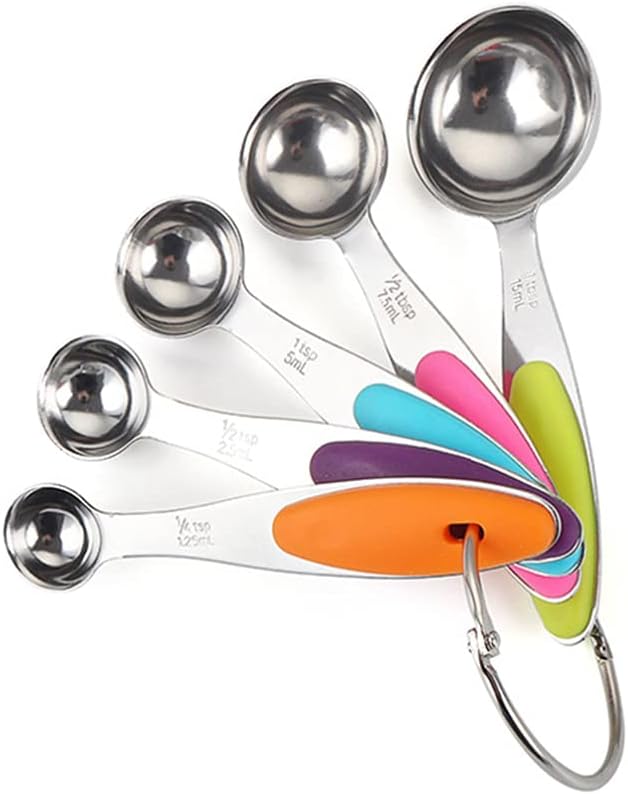 Cabilock 10pcs Stackable Measuring Spoons and Cups Baking Tools for Precise Liquid and Dry Ingredient Measurement Space-saving Design Scales