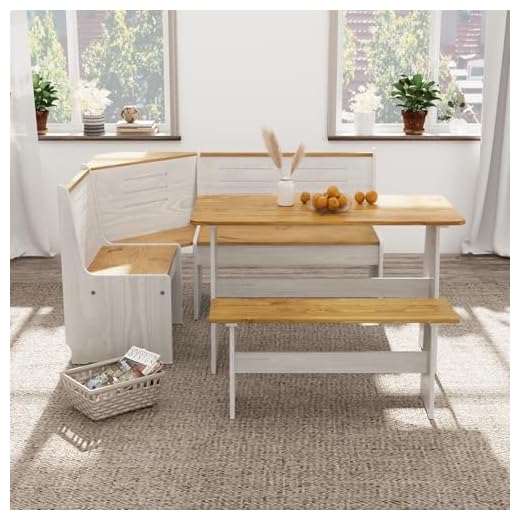 GAINUO L-Shaped Breakfast Nook Dining Set