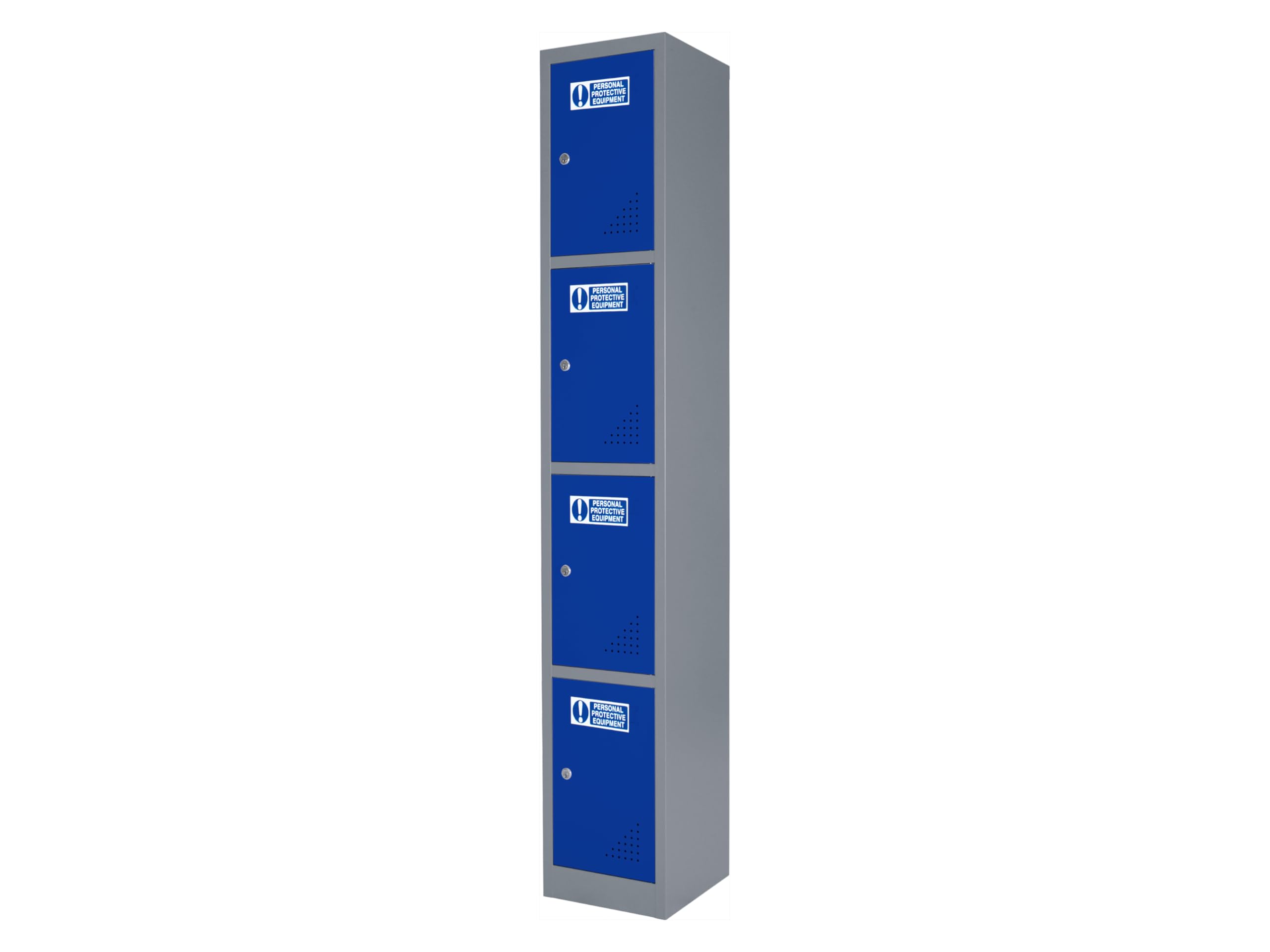The Workplace Depot Metal PPE Storage Lockers, 1-6 Door Heavy Duty Clothes Locker for Gym, Office, School & Staff Changing Rooms (4 Door)