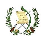 EW Designs Guatemalan Coat of Arms Sticker Decal Vinyl Guatemala Flag GTM GT Bumper Sticker Vinyl...