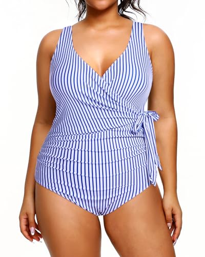 Yonique Plus Size One Piece Swimsuits for Women Tummy Control Bathing Suits Full Coverage Swimwear