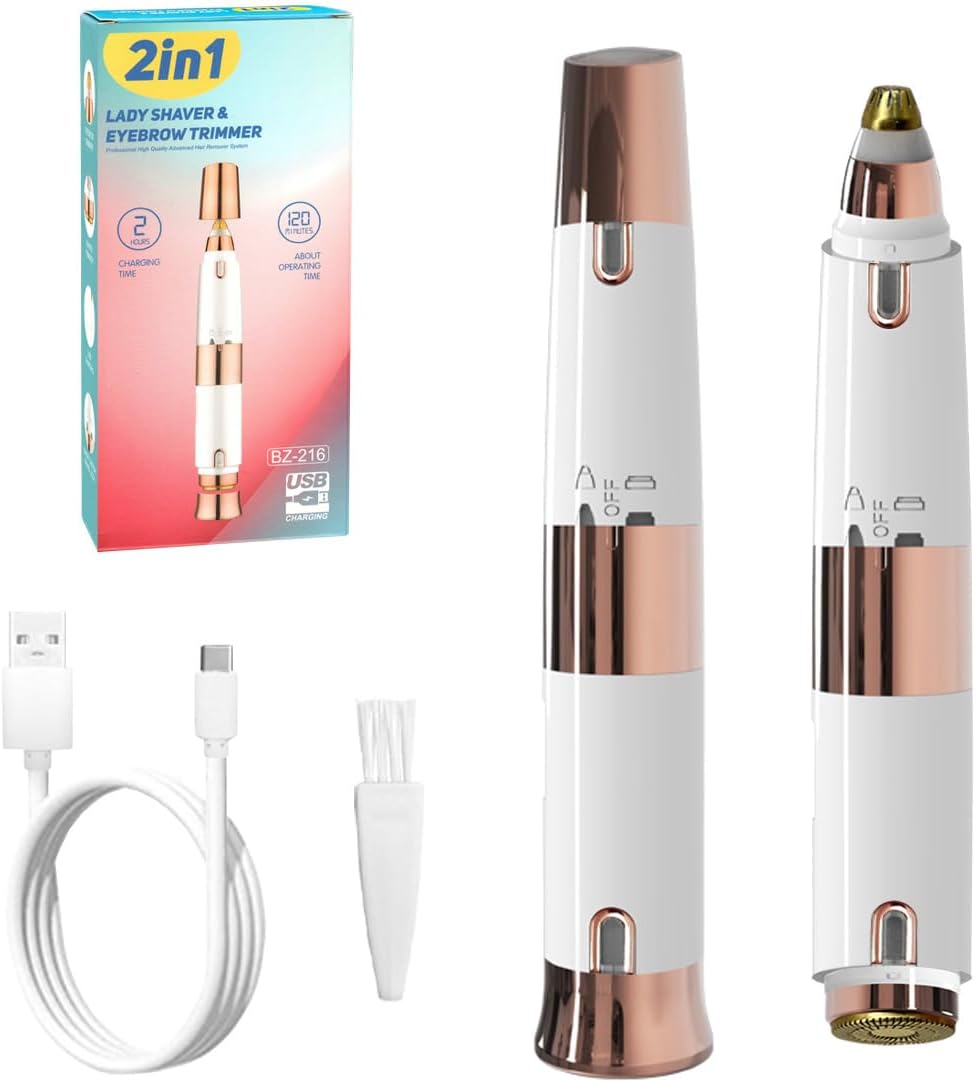 Eyebrow Facial Trimmer: 2 in1 Rechargeable Facial Hair Removal and Eyebrow Shaver – Face Lips Body Painless Facial Razor,Rechargeable Eyebrow Trimmer Eyebrow Hair Remover Painless-Precision Eyebrow Razor Tool Eyebrow Facial Trimmer: 2 in1 Rechargeable Facial Hair Removal and Eyebrow Shaver – Face Lips Body Painless Facial Razor,Rechargeable Eyebrow Trimmer Eyebrow Hair Remover Painless-Precision Eyebrow Razor Tool