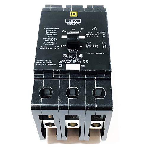 SCHNEIDER ELECTRIC 480Y/277-VOLT 35-AMP EDB34035 Miniature Circuit Breaker 480Y/277V 35A