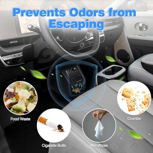 Image of Karltys Car Trash Can, Dedicated Garbage Can for with Lid, Odor-Proof Car Garbage Bin Automotive Center Console Organizer for Hyundai Ioniq 5 2022-2024 Interior Accessories(Not for 2025+ /N Line)
