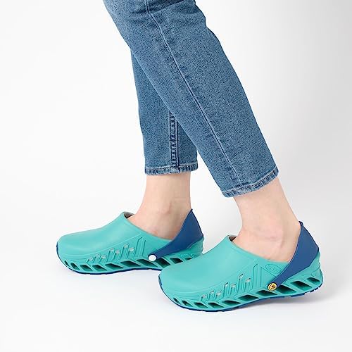 Scholl Evoflex - Professionelle Sanitärclogs für Herren und Damen, Ultraleicht, Komfortabel, Verstellbarem Riemen, Rutschfester Sohle, Herausnehmbarer Memory-Einlegesohle mit Antibakteriellem Futter