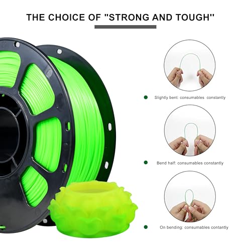 Image of iBOSS 3D Printer Filament, Temperature Color Change PLA+ Filament 1.75mm, Neatly Wound 3D Printing Filament, Dimensional Accuracy + /-0.02mm, Fit for Most FDM 3D Printers, 1KG Spool. (Green to Yellow)