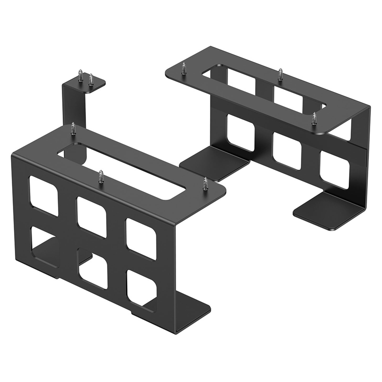 Hdoytxxm Multi Efficient Space Organizers Under Desk Mounting Shelf Holder For Computer And Entertainment Devices Game Console Gaming Console Mount Stand