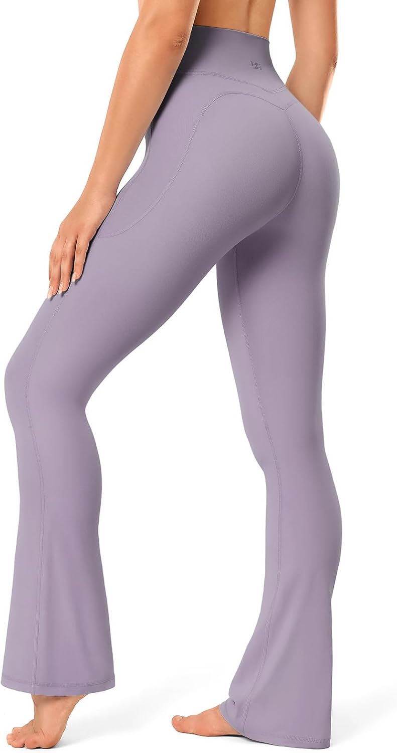 High Waist Leggings with Tummy Control Butt Lifting Flare Yoga Pants for Women Gym Outfits