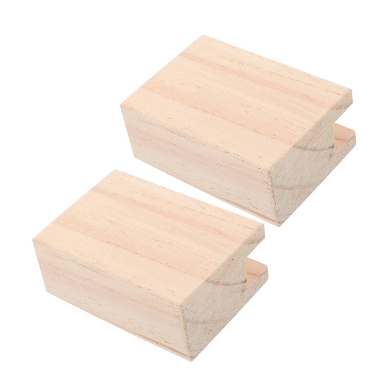 Uonlytech 2pcs Heavy Duty Wooden Bed Risers Anti-Slip Furniture Elevators for Couch Table and Chair Easy Install No Tools Required for and Under-Bed Storage