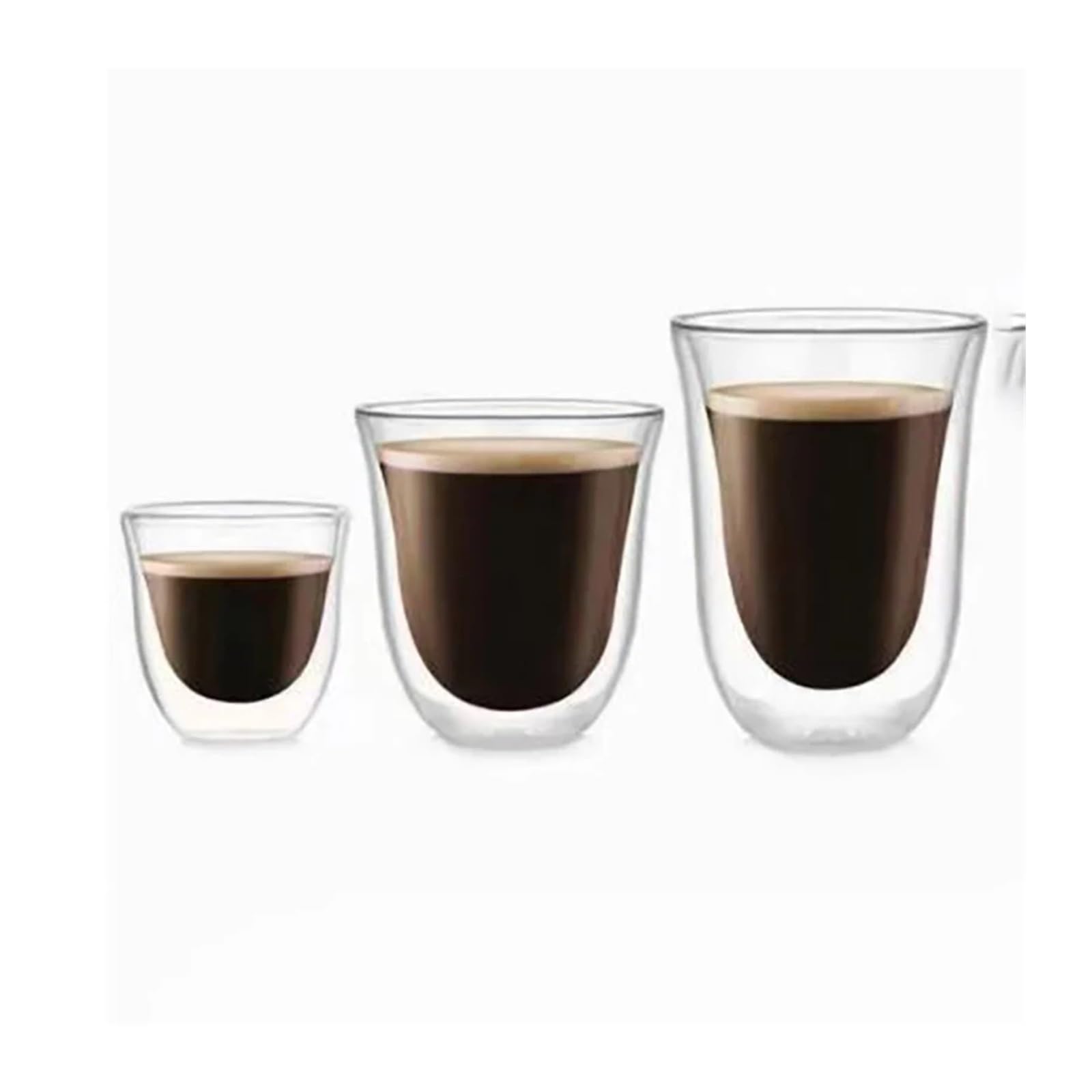 Przezroczysta i żaroodporna podwójna ścianka szklany kubek (300 ml, 4 szt. Cup)